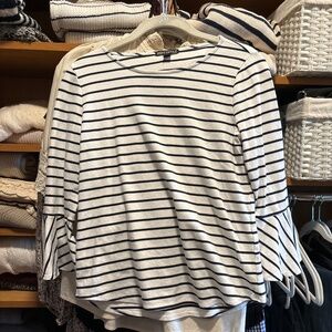 Jcrew striped 3/4 sleeve shirt